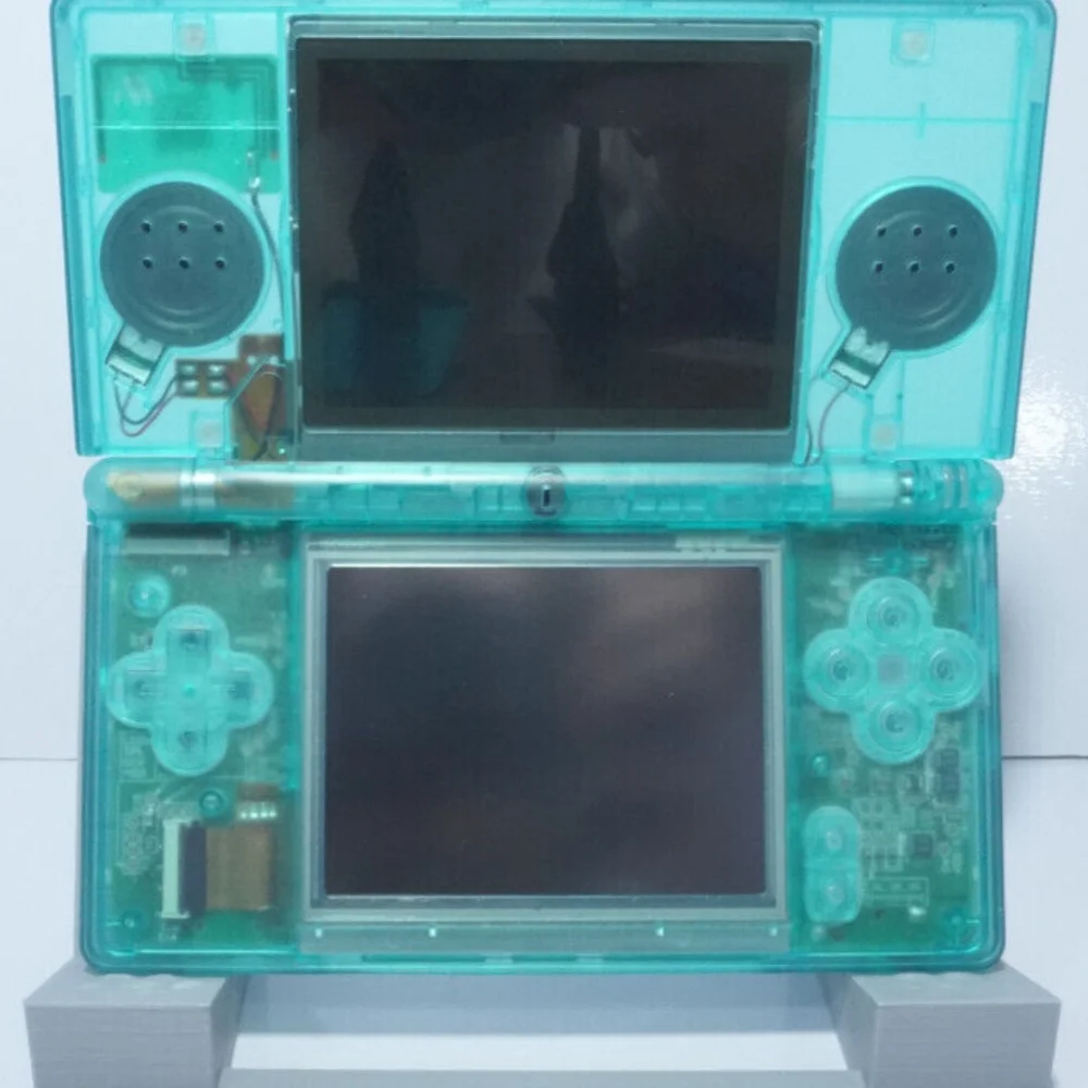 Nintendo DS Lite Transparent Clear Emerald Green Handheld System with Charger